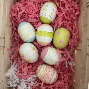 WOODEN COLORED EGGS